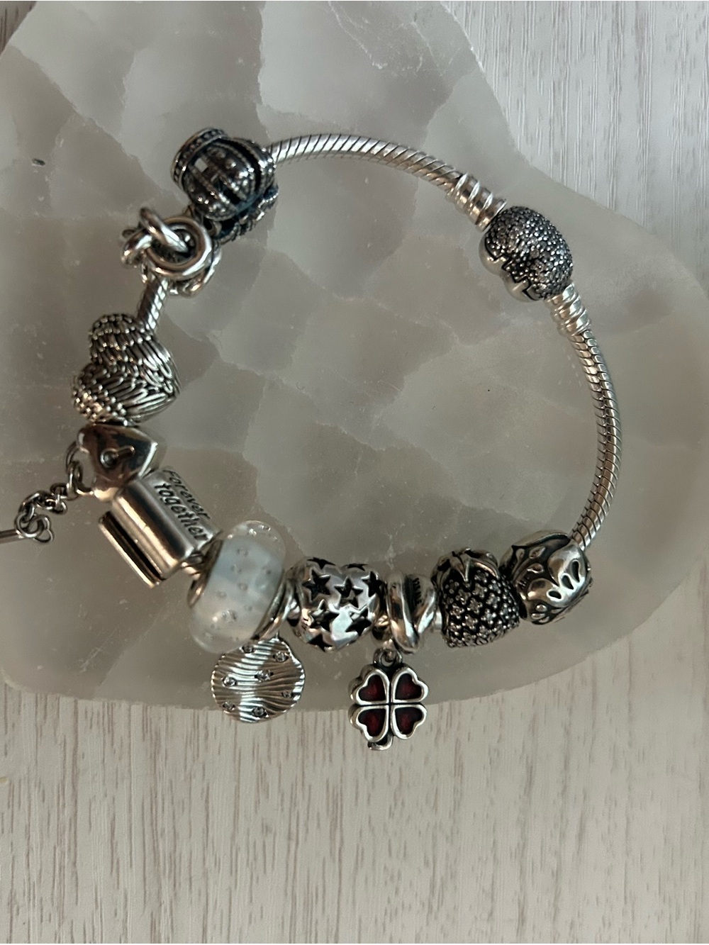 Pandora bracelet and charms